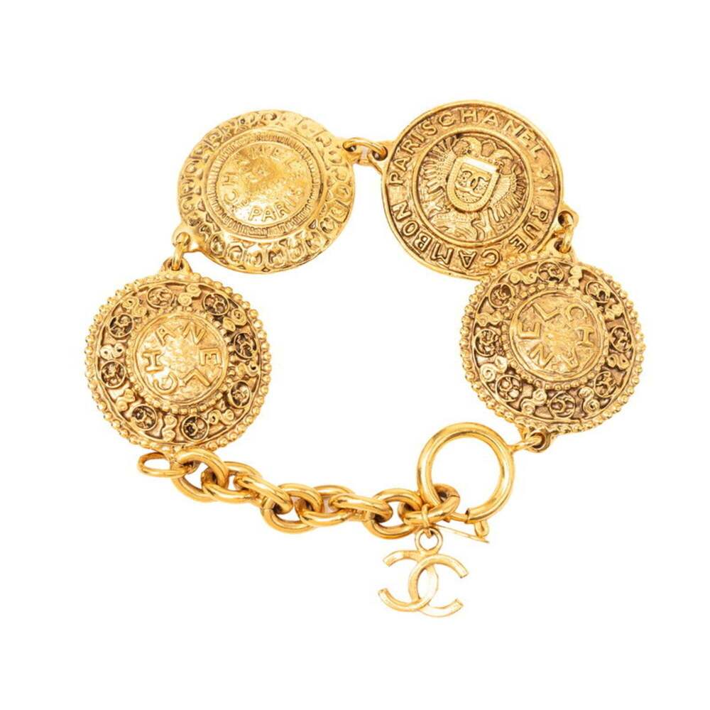CHANEL Gold Logo Charm Bracelet - Picture 4 of 6